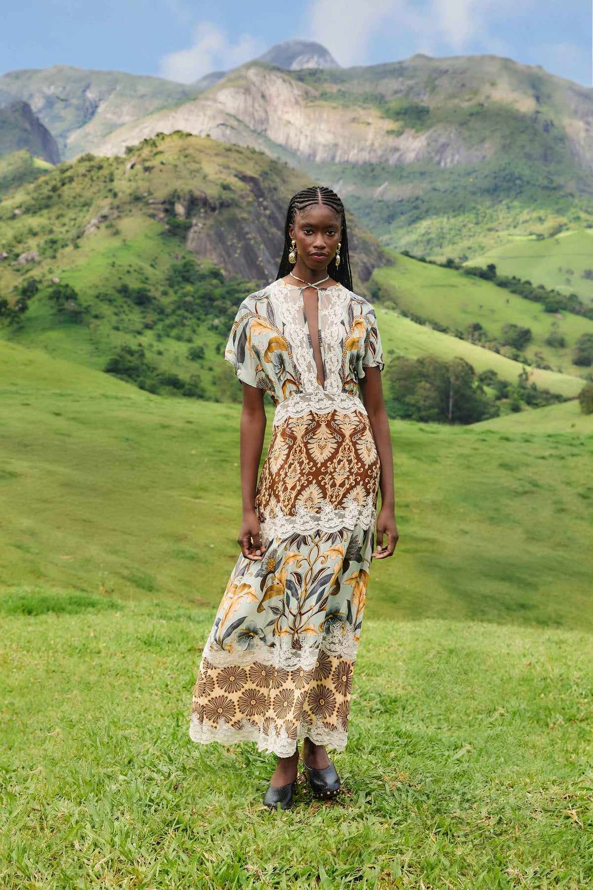 FARM Rio Mixed Snake Garden Maxi Dress | FARM Rio
