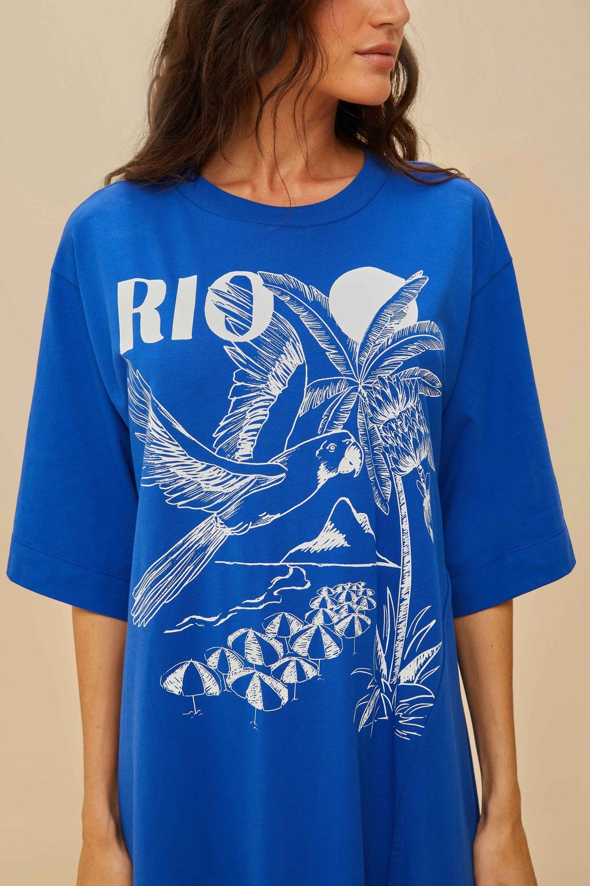 FARM Rio Blue Rio Organic Cotton Maxi Dress