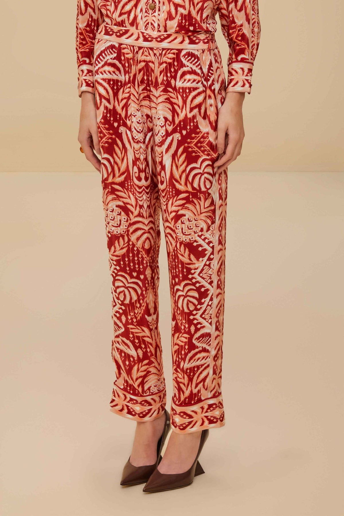 FARM Rio Tropical Tapestry Red Pajama Pants